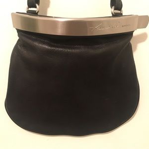 Small black leather Kenneth Cole purse